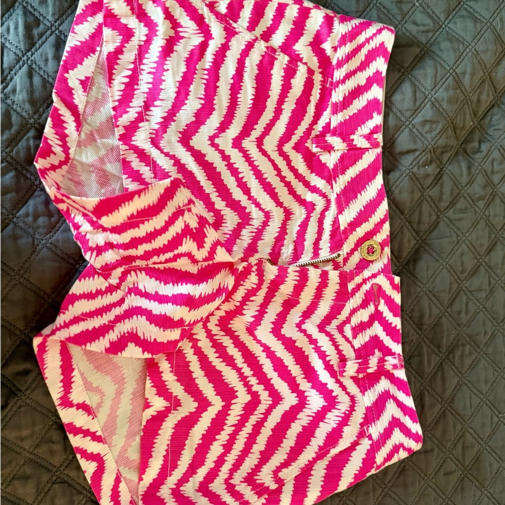 Lilly Pulitzer Pink and White Zigzag Shorts